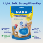 NARA Paper Mache Powder with Glue Included Extra Soft - Air Dry Paper Pulp for DIY Craft - 100g - Image 2