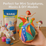 NARA Paper Mache Powder with Glue Included Extra Soft - Air Dry Paper Pulp for DIY Craft - 100g - Image 6