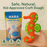 NARA Paper Mache Powder with Glue Included Extra Soft - Air Dry Paper Pulp for DIY Craft - 100g - Image 5