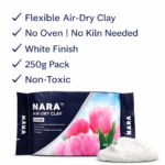 NARA Air-Dry Clay Flexible 250g, White Modelling Clay, No Oven or Kiln Needed, Fast Drying Clay for Art, Craft, Sculpting, DIY & Painting Projects - Image 2
