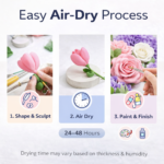 NARA Air-Dry Clay Flexible 250g, White Modelling Clay, No Oven or Kiln Needed, Fast Drying Clay for Art, Craft, Sculpting, DIY & Painting Projects - Image 5