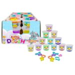 Kiddy Clay 6 Colours Modelling Dough Set - 120g Each - 12 Tubs, 12 Fun Shape Cutters, Soft, Air-Drying Clay for Creative Crafting, Packed in Display Box, Ideal for Arts, Crafts & DIY Projects - 720g