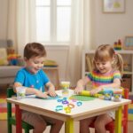 Kiddy Clay 6 Colours Modelling Dough Set - 50g Each - 6 Tubs, 10 Shape Cutters & Roller, Soft, Clay for Creative, Packed in Display Box, Ideal for Arts, Crafts & DIY Projects - 300g - Image 6