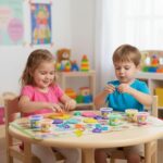 Kiddy Clay 6 Colours Modelling Dough Set - 120g Each - 12 Tubs, 12 Fun Shape Cutters, Soft, Air-Drying Clay for Creative Crafting, Packed in Display Box, Ideal for Arts, Crafts & DIY Projects - 720g - Image 2