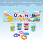 Kiddy Clay 4 Colours Modelling Dough Set - 100g Each - 4 Tubs, 4 Fun Shape Cutters, Soft, Air-Drying Clay for Creative Crafting, Packed in Sleeve Pack, Ideal for Arts, Crafts & DIY Projects - 400g - Image 3