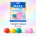 NARA 50g Light Clay, Air-Dry Modeling Clay for Kids, Artists & DIY Crafts – Soft, Lightweight, Easy to Mold, Ideal for Sculpting & Creative Projects (Multicolour) - Image 2