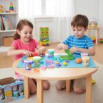 Kiddy Clay 8 Colours Modelling Dough Set - 50g Each - 8 Tubs, 10 Shape Cutters & Mini Roller, Soft, Clay for Creative, Packed in Paper Box, Ideal for Arts, Crafts & DIY Projects - 400g - Image 6