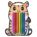 Kiddy Clay Pack of 6 Modelling & Sculpting Clay (50g.), Colorful Reusable Children Soft Clay, Creative Art & Crafts, Ideal Gift for Kids, Blister Card
