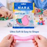 NARA 50g Light Clay, Air-Dry Modeling Clay for Kids, Artists & DIY Crafts – Soft, Lightweight, Easy to Mold, Ideal for Sculpting & Creative Projects (Multicolour) - Image 5