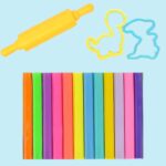 12 Modelling & Sculpting Clay with 2 Cutter & 1 Roller (100 g.) - Image 3