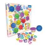 NARA Dough Set - 25g Each - 11 Cups, 20 Shape Cutters & 1 Mini Roller, Soft, Clay for Creative, DIY Projects