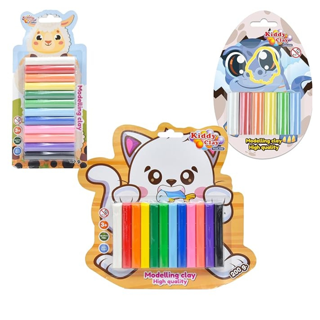 Add a subheading (4) Modelling & Sculpting Clay Set for Soft & Slim Clay - Pack of 3 (200g, 165g & 50g) - Image 1