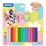 12 Vibrant colour Modelling & Sculpting Clay (140 g.) + 4 Cutter - Reusable DIY Art & Crafts, Children Soft Clay, Ideal Gift for Kids