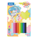 8 Vibrant colour Modelling & Sculpting Clay (40 g.) + 1 Cutter - Reusable DIY Art & Crafts, Children Soft Clay, Ideal Gift for Kids