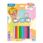 12 Vibrant colour Modelling & Sculpting Clay (100 g.) + 6 Cutter - Reusable DIY Art & Crafts, Children Soft Clay, Ideal Gift for Kids