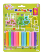 12 Modelling & Sculpting Clay with 4 Cutters (150 g.)