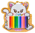 Pack of 12 Modelling & Sculpting Clay (200 g.), Colourful Reusable DIY Soft, Creative Art & Crafts, Ideal Gift for Kids, 12 Neon Colours Set, Sticks of Clay & Blister Card