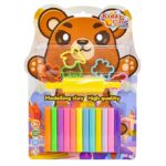 12 Modelling & Sculpting Clay (200 g.) & 5 Cutters and Roller in Blister Card, Creative Art Skill, Colourful Reusable DIY Soft Clay, Creative Art & Crafts, Ideal Gift for Kids