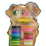 Pack of 24 Modelling & Sculpting Clay (300 g.) & 5 Cutters and Roller in Blister Card, Colourful Reusable DIY Soft, Colourful Reusable DIY Soft Clay, Creative Art & Crafts, Ideal Gift for Kids